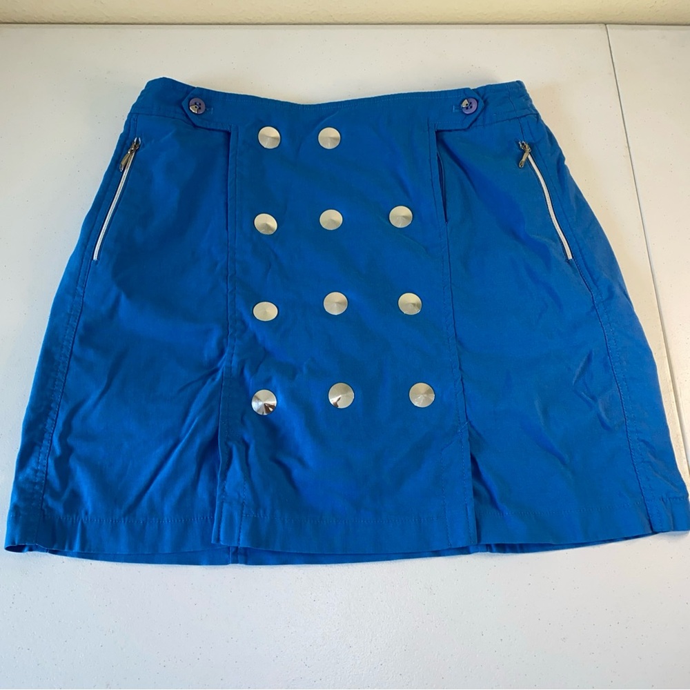 Jamie Sadock Blue Mini Skirt with Silver Accents